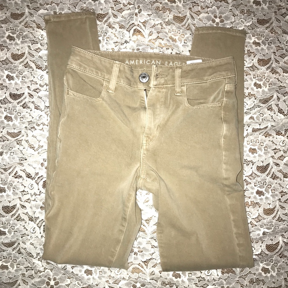 AEO Tan/Khaki High Rise Jeggings